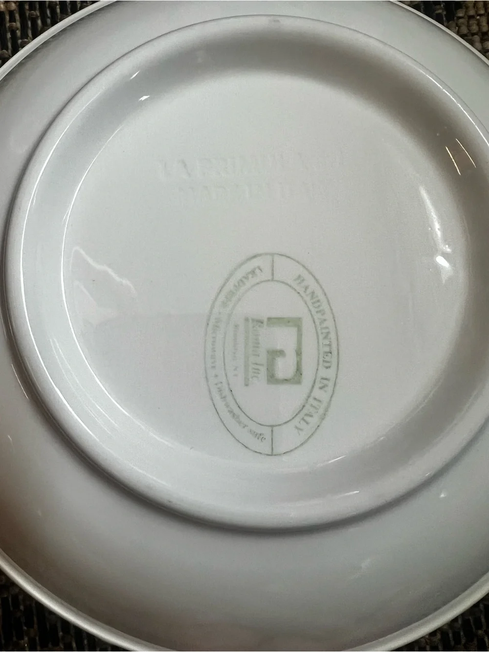 La Primula Italian Set of 2 Ceramic Vegetable Basket Serving Bowls in Green Trim